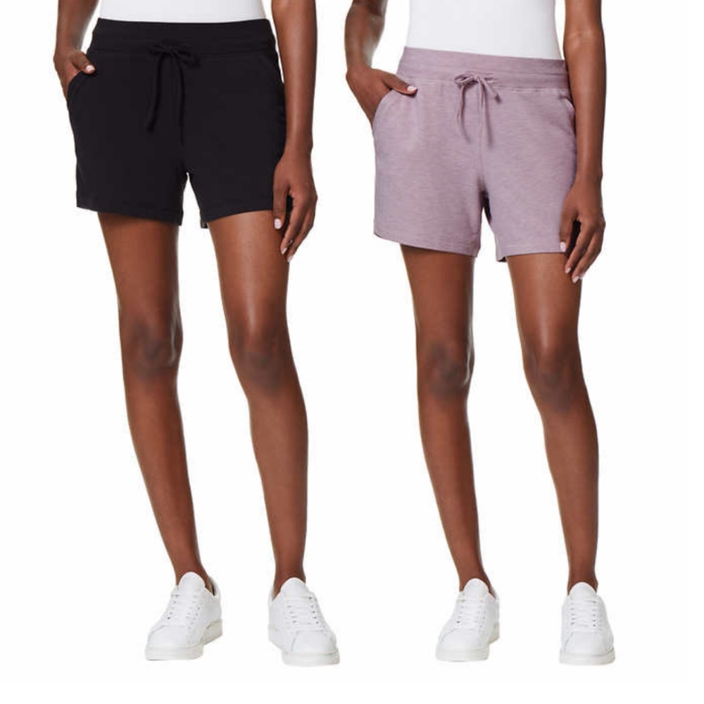 XL-Black&Pink, 32 Degrees Ladies' 2-Pack Shorts - Picture 3 of 5